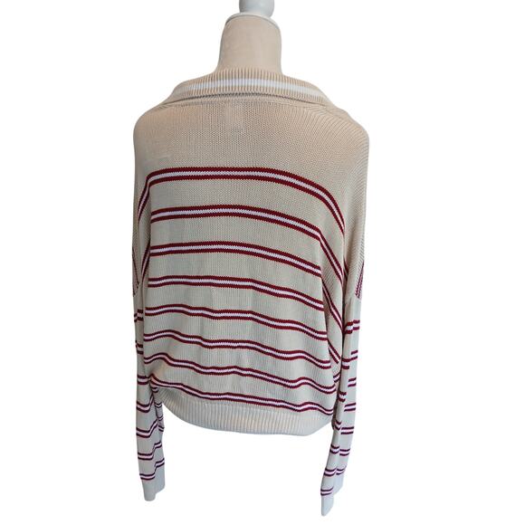 Pink Cambridge polo  cropped Academia school girl knit sweater 2XL‎ - Picture 4 of 9